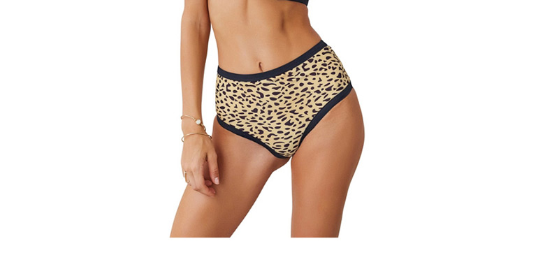  Leopard Print Tube Top Print Strap Bikini Two-piece Suit,Bikini Sets