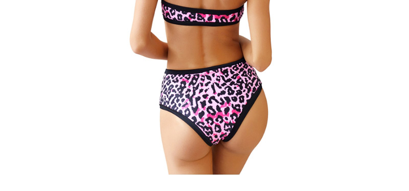  Leopard Print Tube Top Print Strap Bikini Two-piece Suit,Bikini Sets
