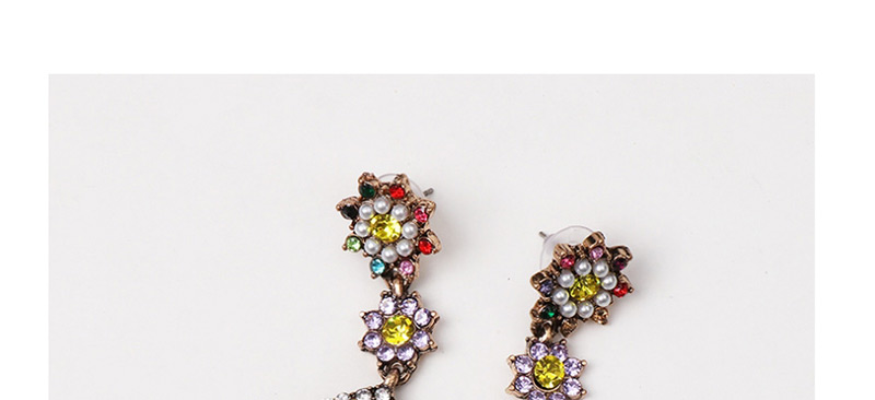 Fashion Color Drop-shaped Diamond Stud Earrings,Drop Earrings