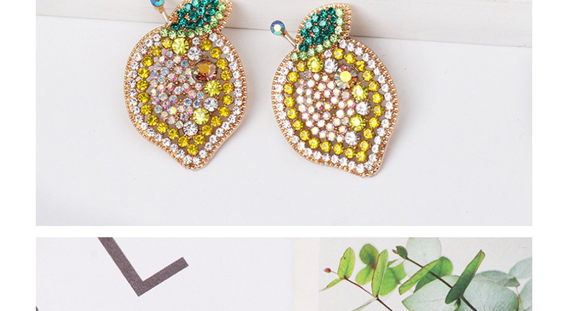 Fashion Color Fruit Lemon Earrings,Stud Earrings
