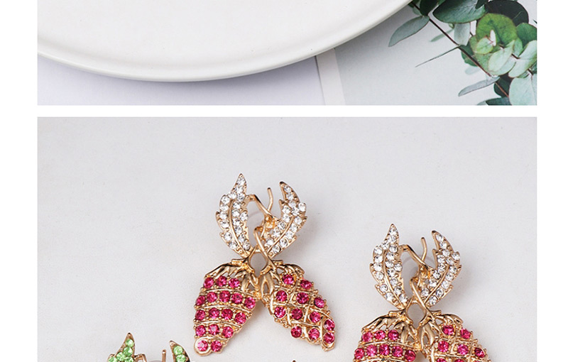 Fashion Pink Fruit Earrings,Stud Earrings
