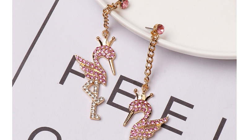 Fashion Pink Animal Flamingo Earrings,Drop Earrings