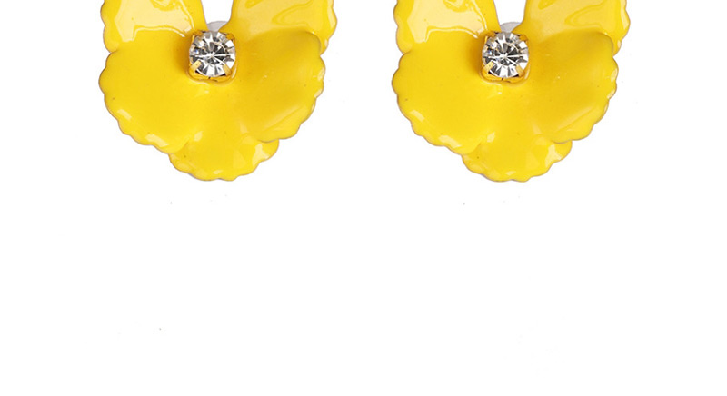 Fashion Yellow Flower Drip Earrings,Stud Earrings