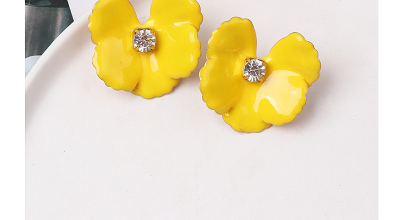 Fashion Yellow Flower Drip Earrings,Stud Earrings