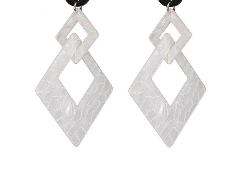 Fashion White Geometric Earrings,Drop Earrings