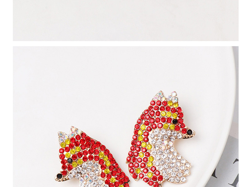 Fashion Red Fox Red Earrings,Stud Earrings