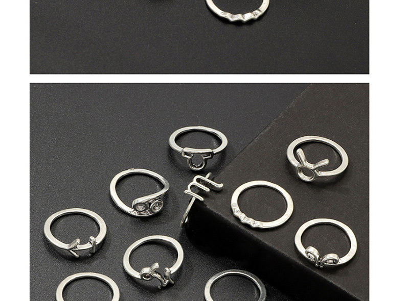 Fashion Silver Twelve Constellation Ring,Fashion Rings