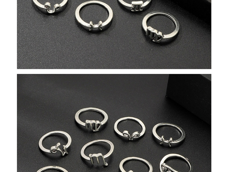 Fashion Silver Twelve Constellation Ring,Fashion Rings