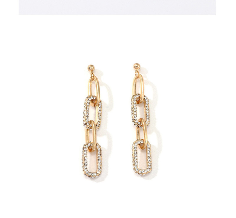 Fashion Gold Chain Ring Stud Earrings,Drop Earrings