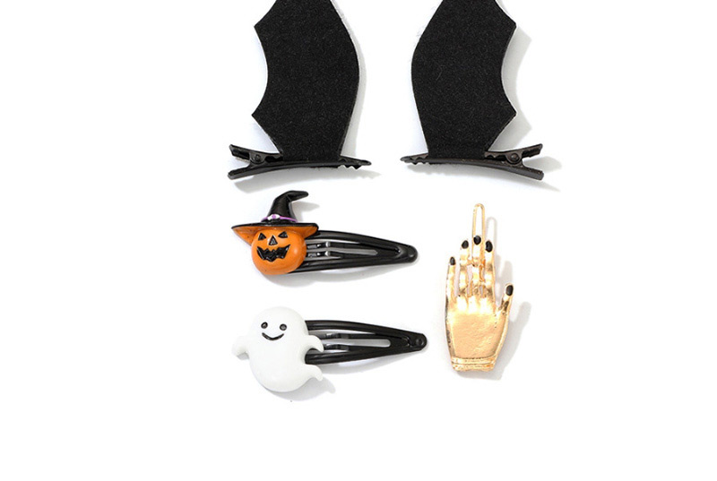 Fashion Black Dark Bat Pumpkin Palm Hair Clip Bb Clip,Hairpins