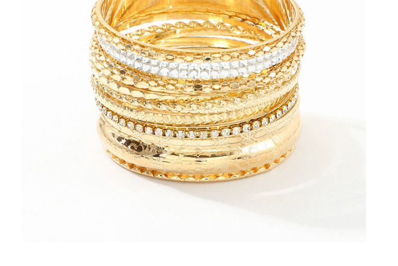 Fashion Gold Multi-layer Diamond Alloy Bracelet,Fashion Bangles