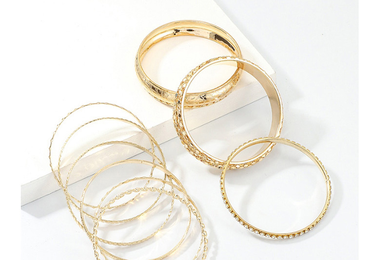 Fashion Gold Multi-layer Diamond Alloy Bracelet,Fashion Bangles