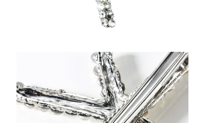 Fashion Silver Starfish With Diamond Hairpin,Hairpins
