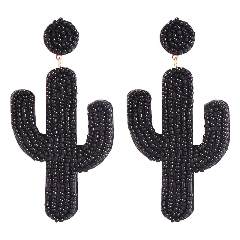 Fashion Color Rice Bead Cactus Earrings,Drop Earrings