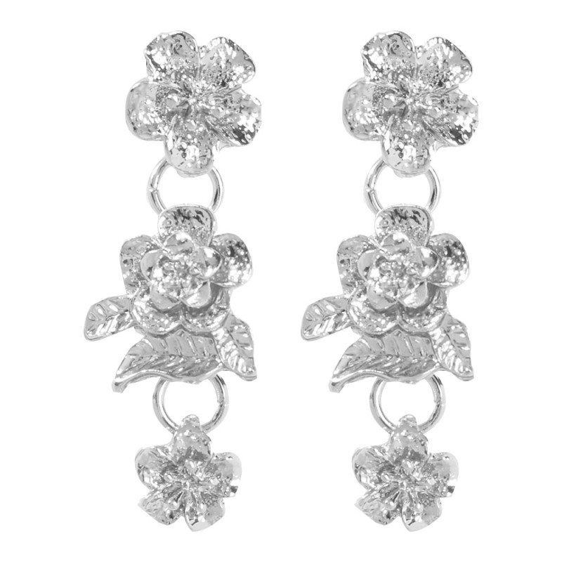 Fashion Gold Alloy Flower Earrings,Drop Earrings