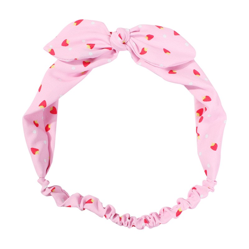 Fashion Pink Chiffon Dot Print Bow Tie,Hair Ribbons