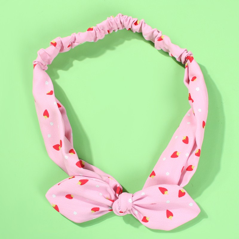 Fashion Pink Chiffon Dot Print Bow Tie,Hair Ribbons