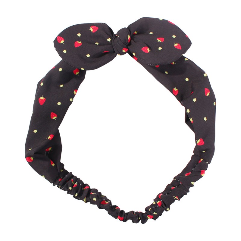 Fashion Black Chiffon Dot Print Bow Tie,Hair Ribbons