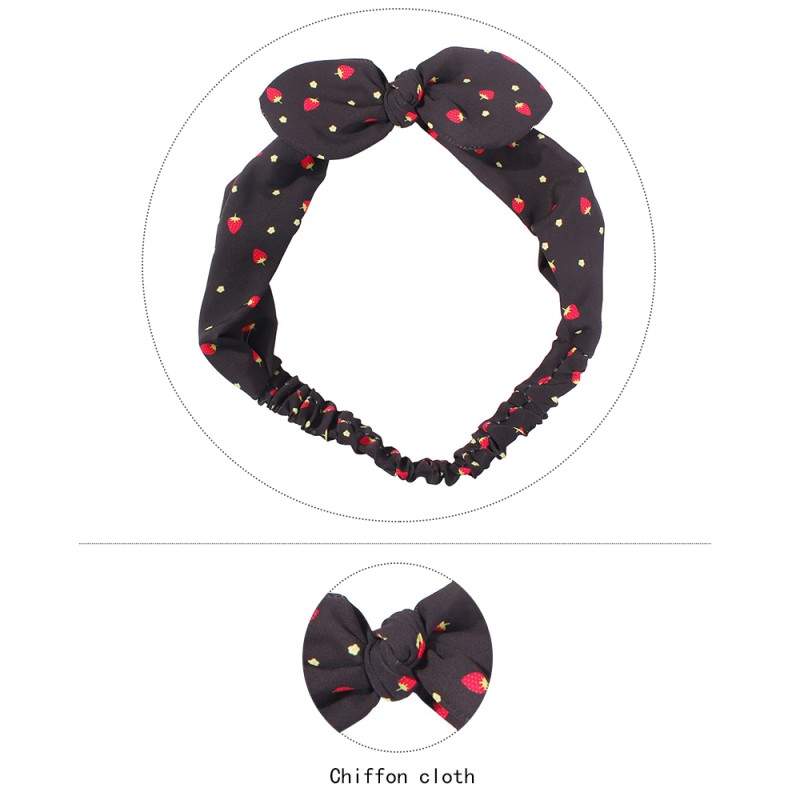 Fashion Black Chiffon Dot Print Bow Tie,Hair Ribbons