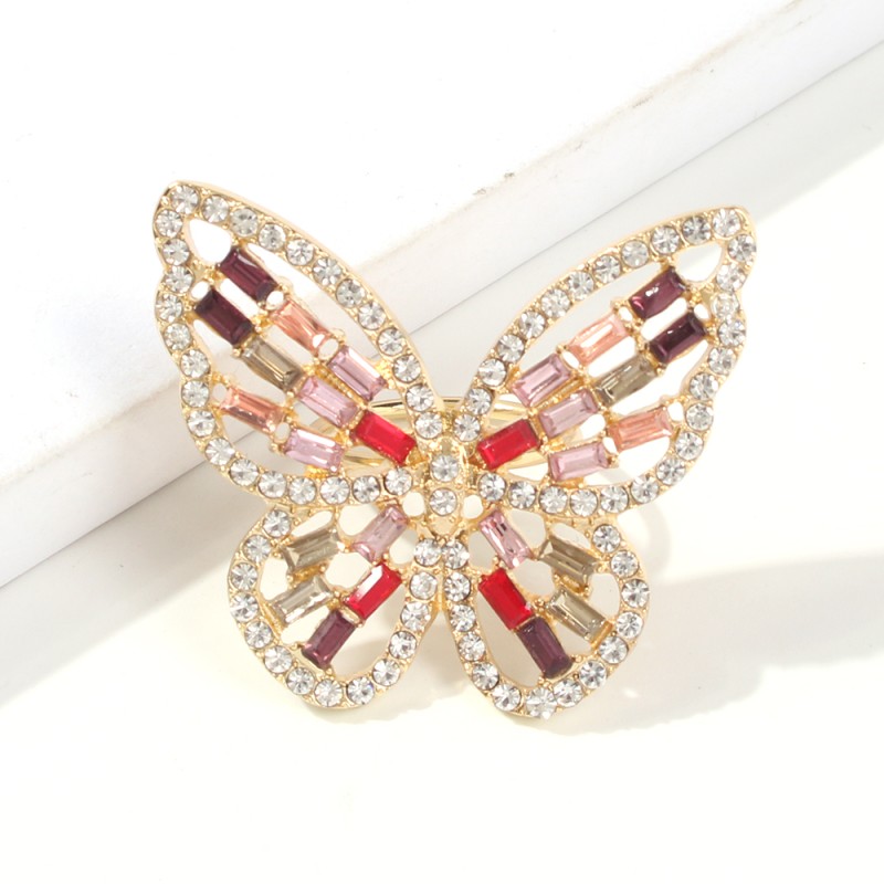 Fashion Gold Alloy Openwork Butterfly And Diamond Ring,Fashion Rings