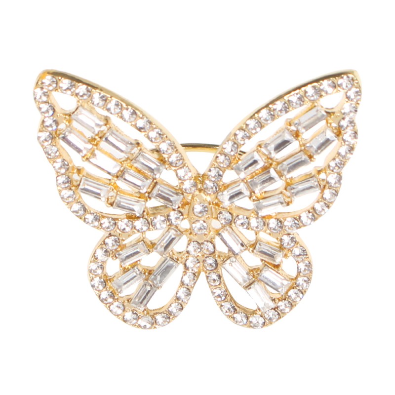 Fashion Color Alloy Openwork Butterfly And Diamond Ring,Fashion Rings