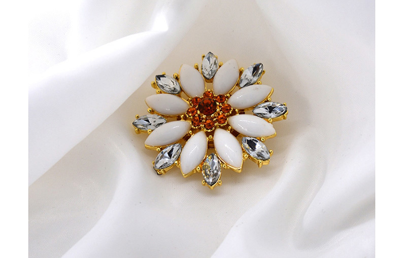 Fashion Gold Diamond Flower Brooch,Korean Brooches