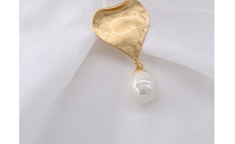 Fashion Gold Heart Shaped Water Drop Pearl Brooch,Korean Brooches