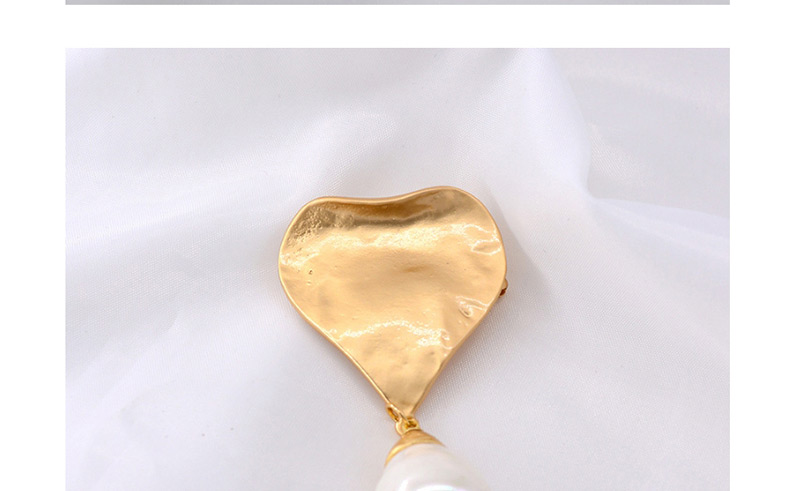 Fashion Gold Heart Shaped Water Drop Pearl Brooch,Korean Brooches