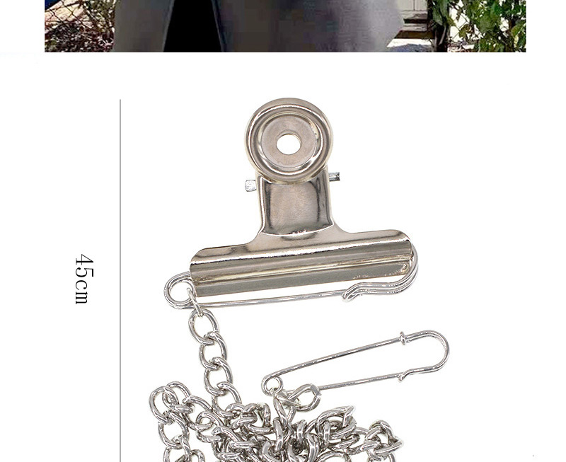 Fashion Silver Clip Metal Chain Brooch,Korean Brooches