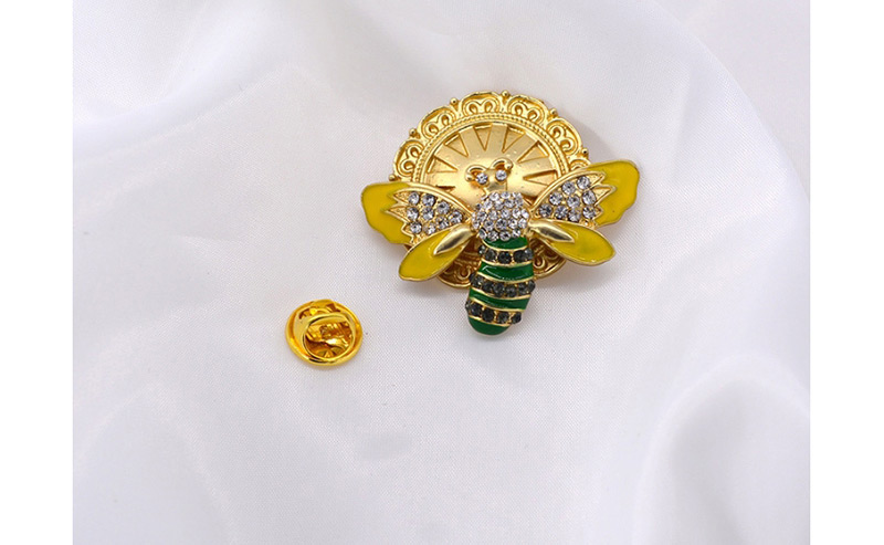 Fashion Gold Bee Gem Flower Pearl Brooch,Korean Brooches