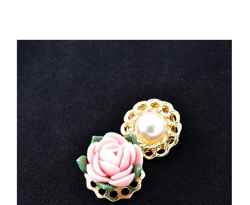 Fashion Gold Ceramic Flower Pearl Brooch,Korean Brooches