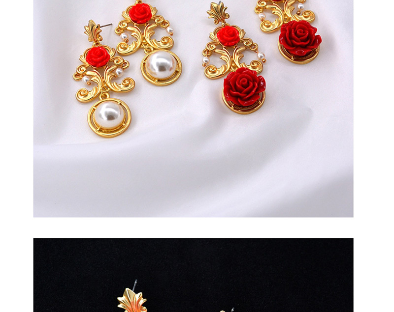 Fashion White Pearl Flower Earrings,Drop Earrings