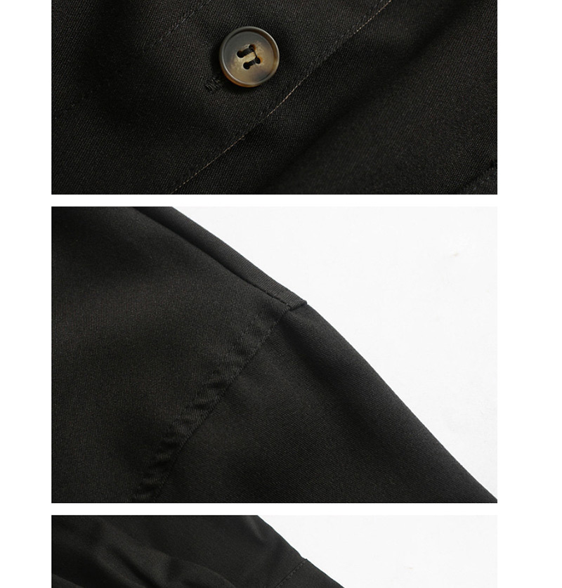 Fashion Black Splicing Single-breasted Jacket,Coat-Jacket