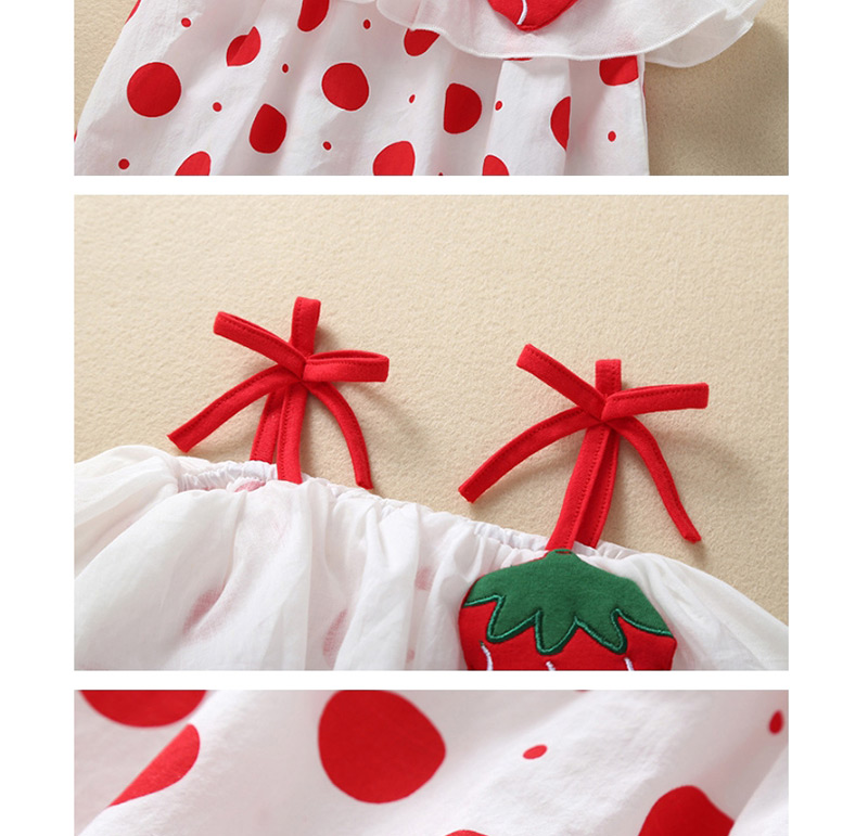 Fashion Red Polka Dot Printed Egg Baby Onesies (with Hat),Kids Clothing