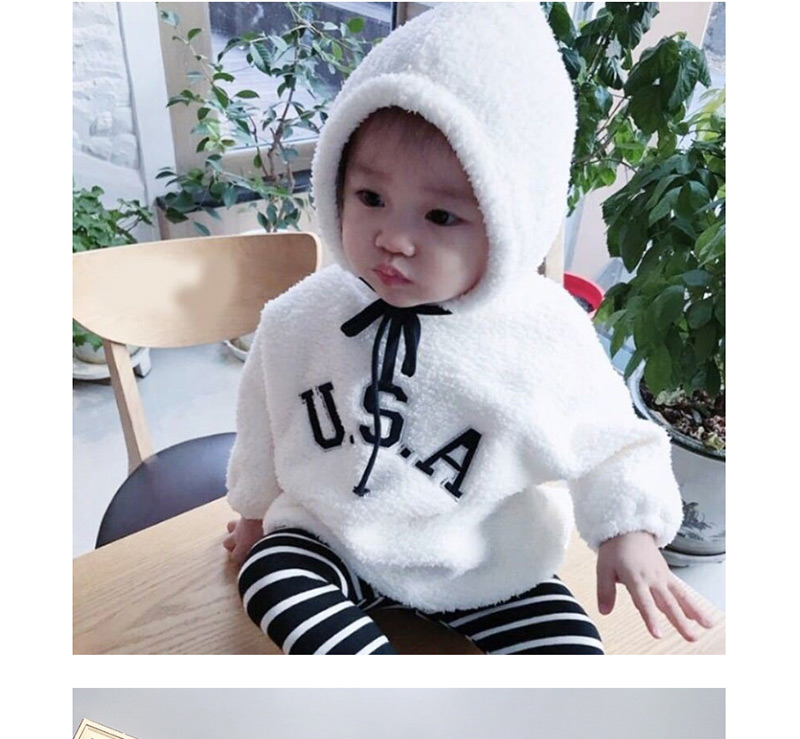 Fashion Beige Cotton Hooded One-piece Sweater,Kids Clothing