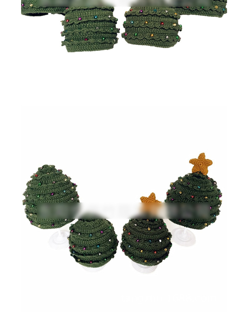 Fashion Green Christmas Tree Star Wool Hat,Sun Hats