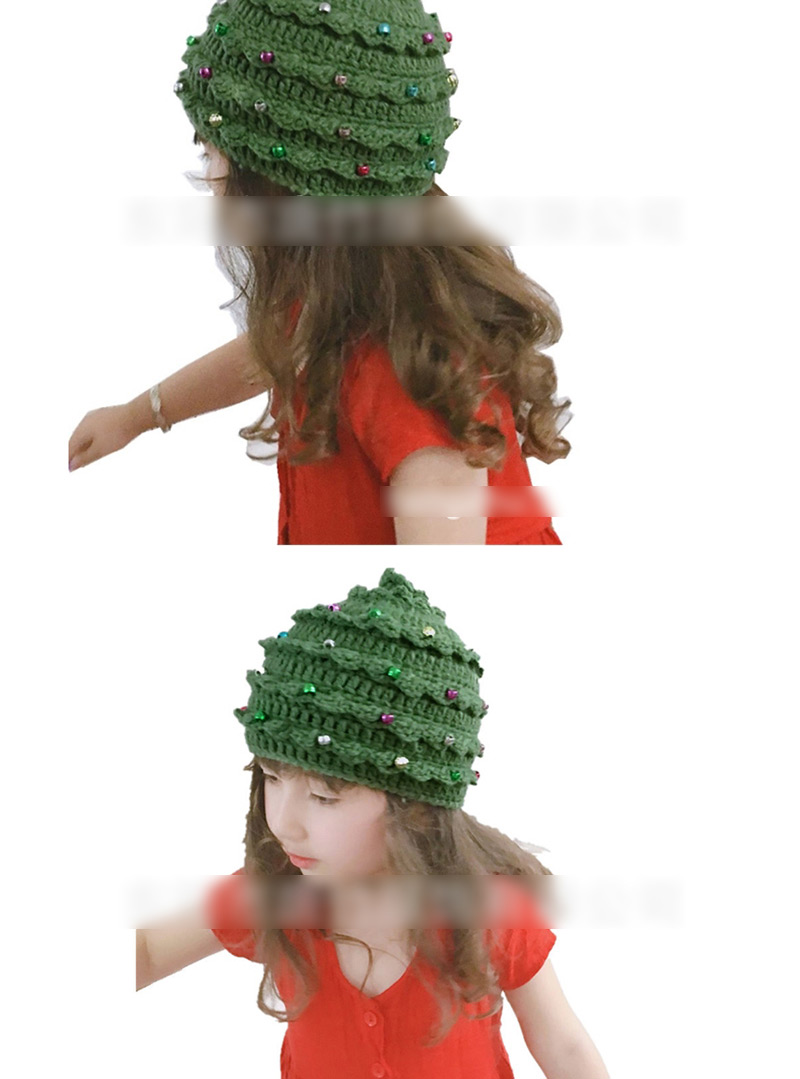 Fashion Green + Stars Christmas Tree Star Wool Hat,Sun Hats