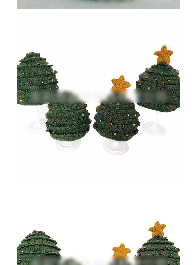 Fashion Green Christmas Tree Star Wool Hat,Sun Hats