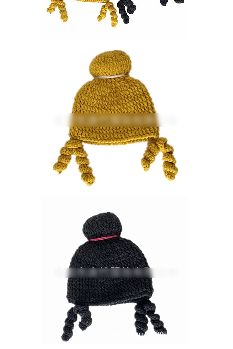 Fashion Yellow Crochet Wig Princess Hat,Sun Hats