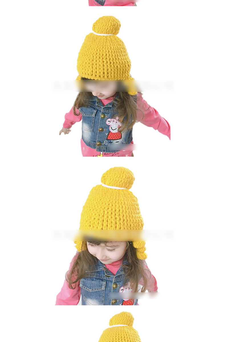 Fashion Yellow Crochet Wig Princess Hat,Sun Hats