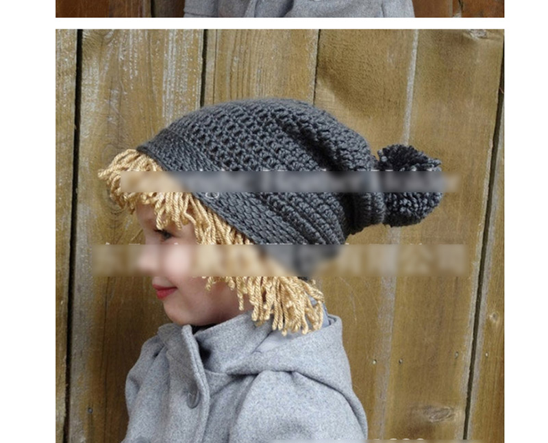 Fashion Child Fringed Wig Wool Cap,Sun Hats