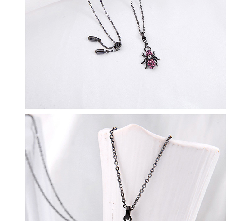 Fashion Black Diamond Spider Necklace,Necklaces
