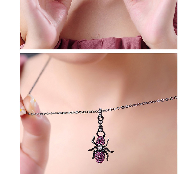 Fashion Black Diamond Spider Necklace,Necklaces
