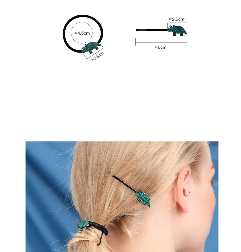 Fashion Green Diamond Rhinoceros Hairpin,Hairpins