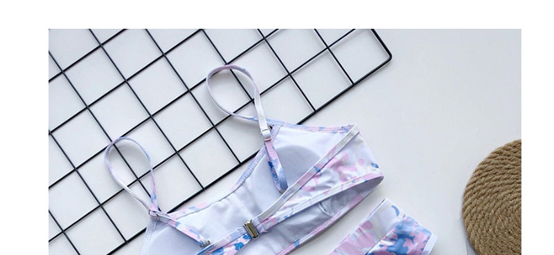 Fashion White Tie-dyed Printed Bikini,Bikini Sets
