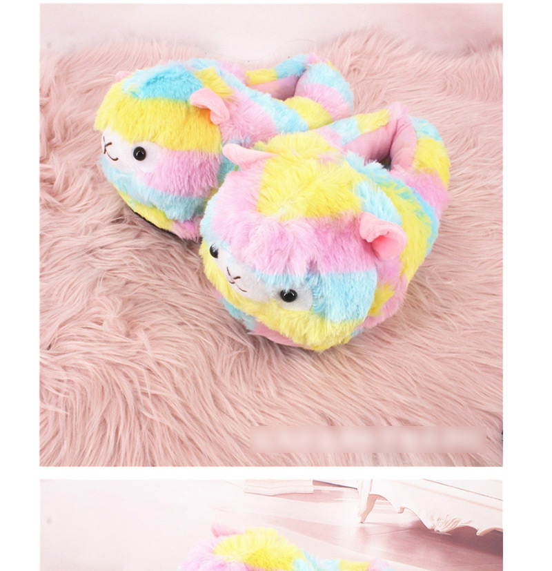 Fashion Color Colorful Grass Mud Horse Bag With Plush Cotton Slippers,Slippers