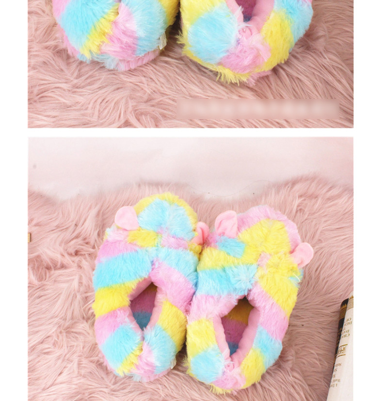 Fashion Color Colorful Grass Mud Horse Bag With Plush Cotton Slippers,Slippers