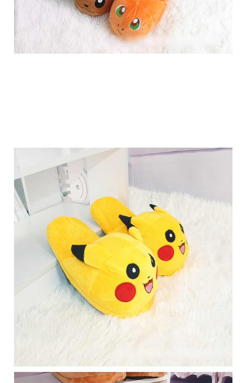 Fashion Yellow Pikachu Cartoon Animal Plush Slippers,Slippers