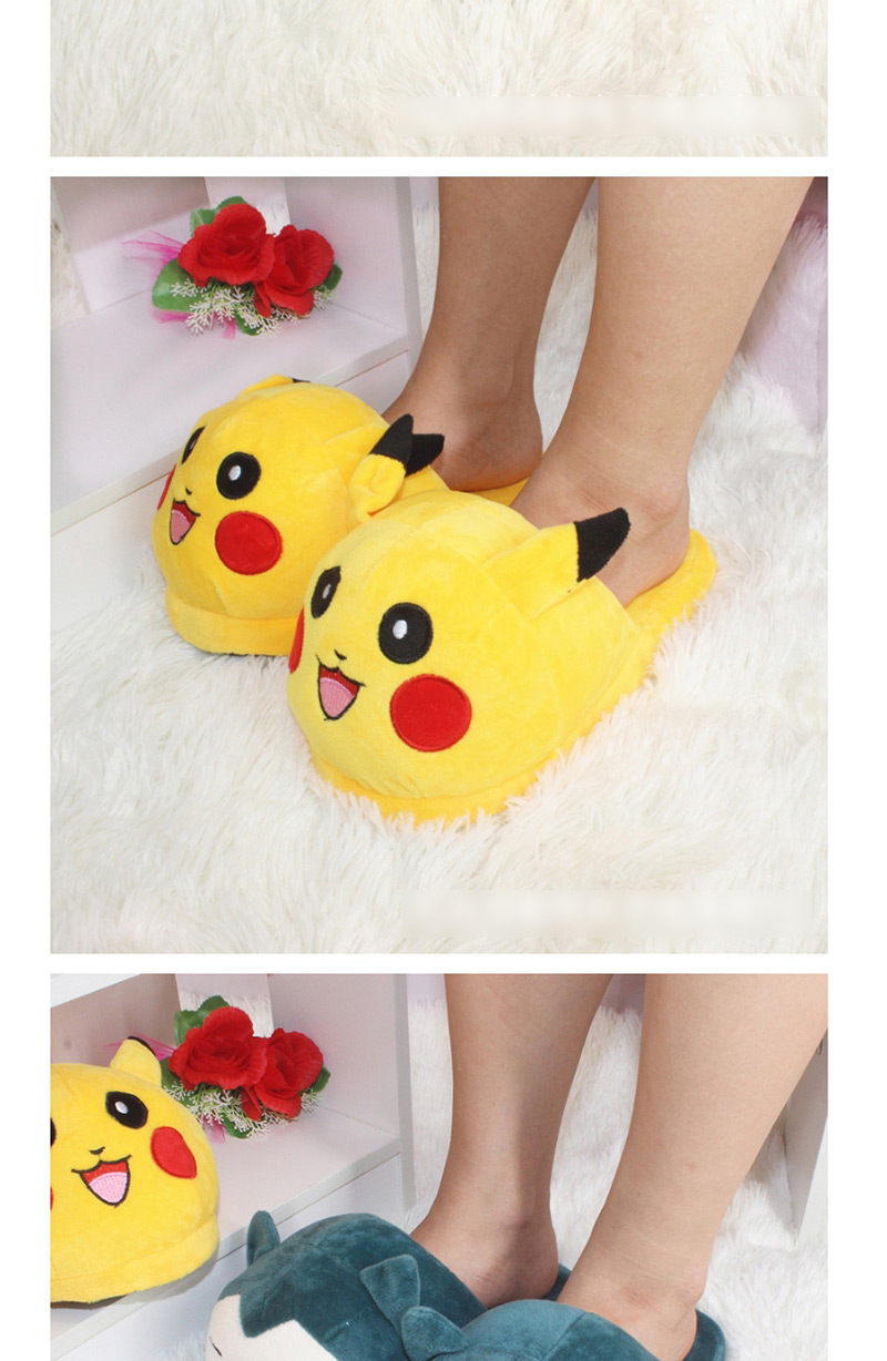 Fashion Yellow Pikachu Cartoon Animal Plush Slippers,Slippers