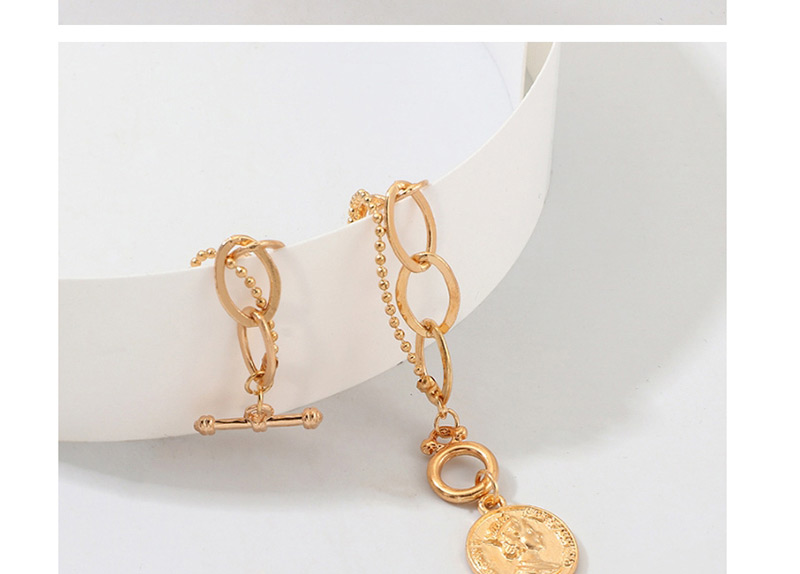Fashion Gold Diamond Oval Chain Metal Portrait Bracelet,Fashion Bracelets